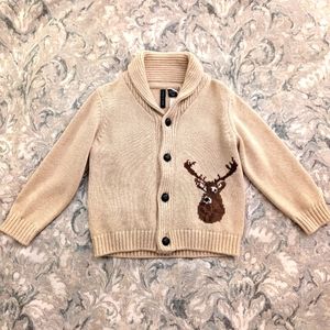 NWT Janie and Jack Shawl Collar Cardigan Sweater Sz 18-24 Month - Winter/Holiday